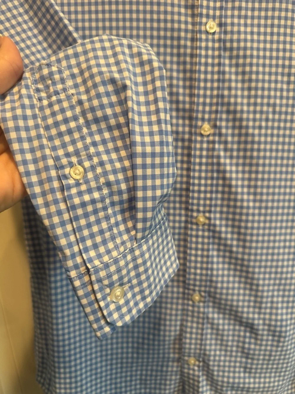 Vineyard Vines Performance Blue Gingham Button Down Shirt